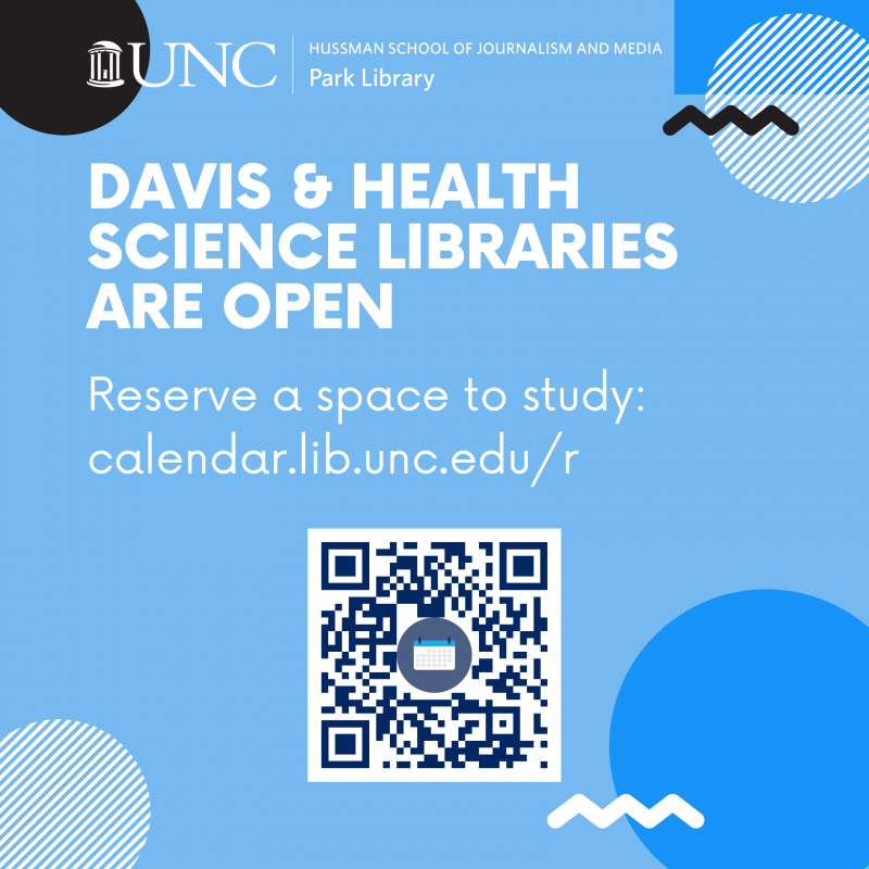 Davis and HSL are open - must reserve seat to study there