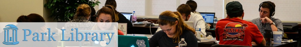 students in library (banner)
