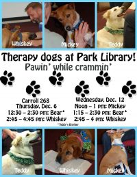 Fall 2012 Therapy Pets Schedule