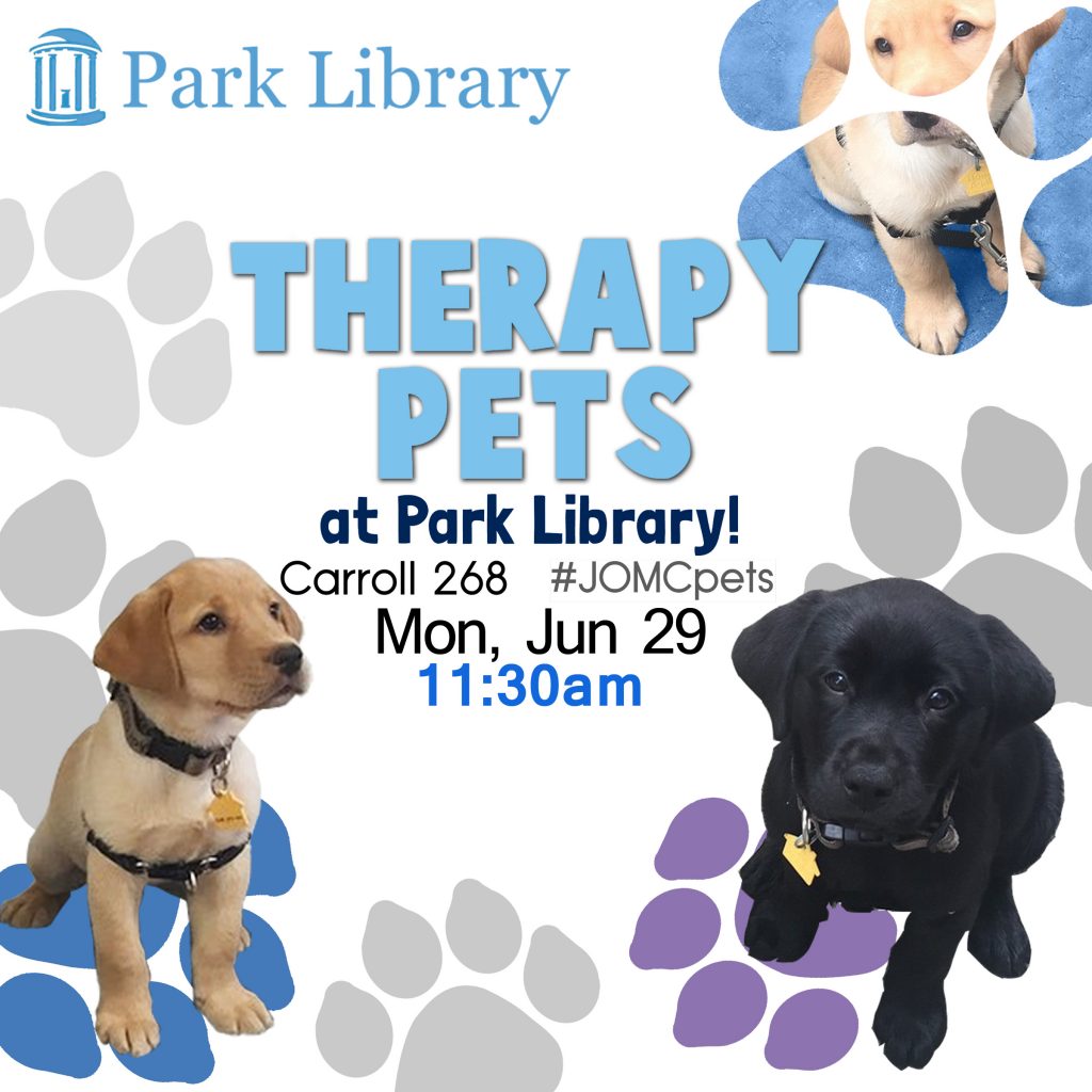 Summer 2015 Therapy Pets Schedule